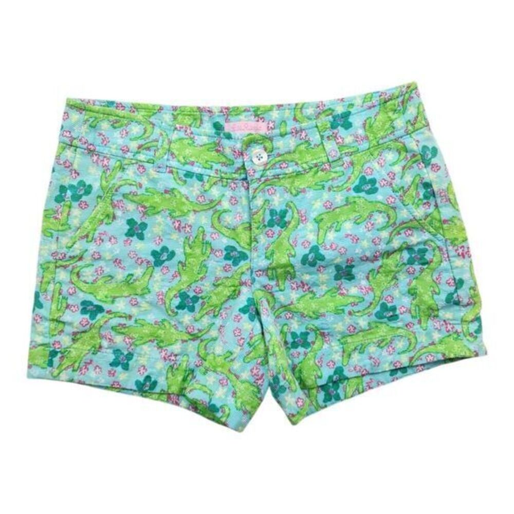 Lilly Pulitzer Corduroy‎ Shorts Size 4 Crocodile Alligator